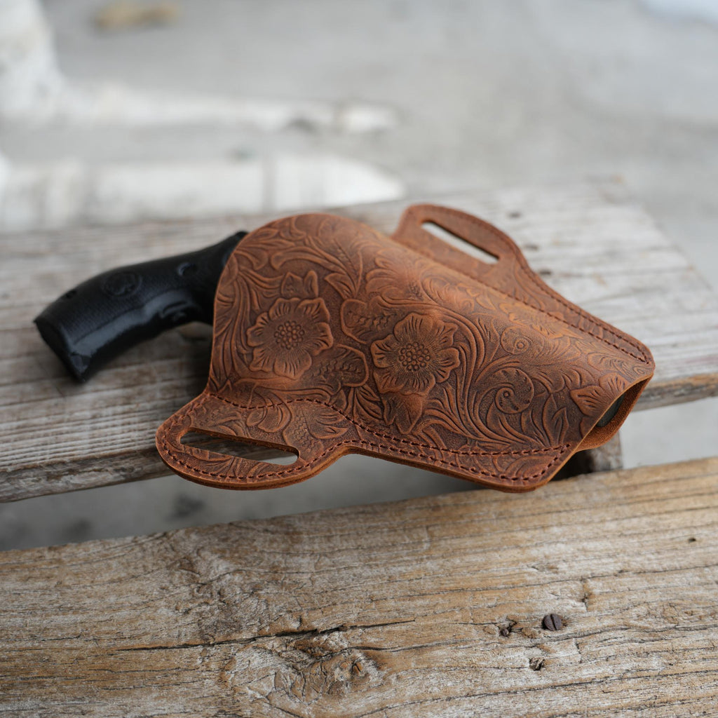 Genuine Leather Gun Revolver Holster Owb For Z Frame  Fits Taurus Judge 2-1/2''  Fits S&W Governor, Taurus Judge 2.5  Taurus Public Defender