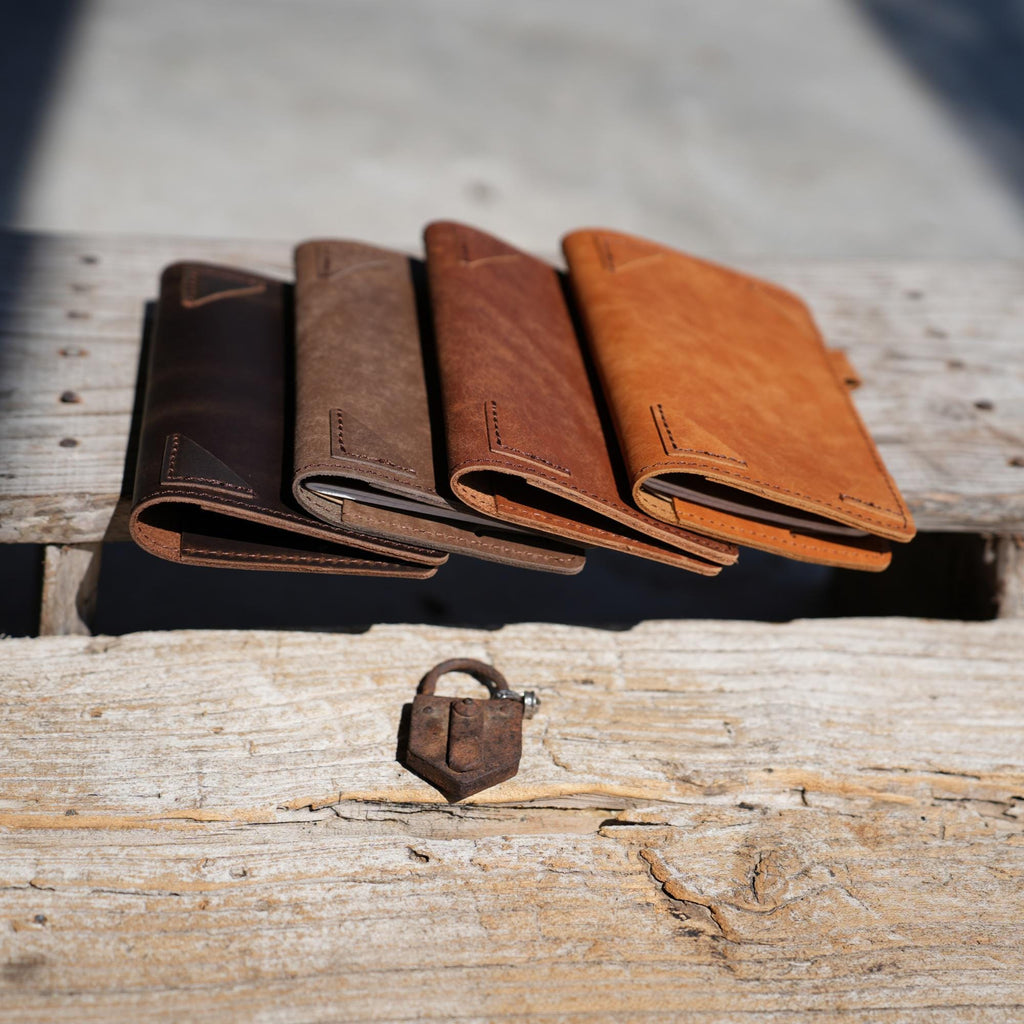 Distressed Genuine leather travel  index cards 3 x 5 cards  cover for field notes notebook leather cover notepad  Leather Journal Notebook - JJNUSA®