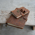 Personalized Handmade Travel Leather Bound Refillable Journal | A5 Leather Journal | Travel Gifts for Him Her Field Notes A6 Leather Journal