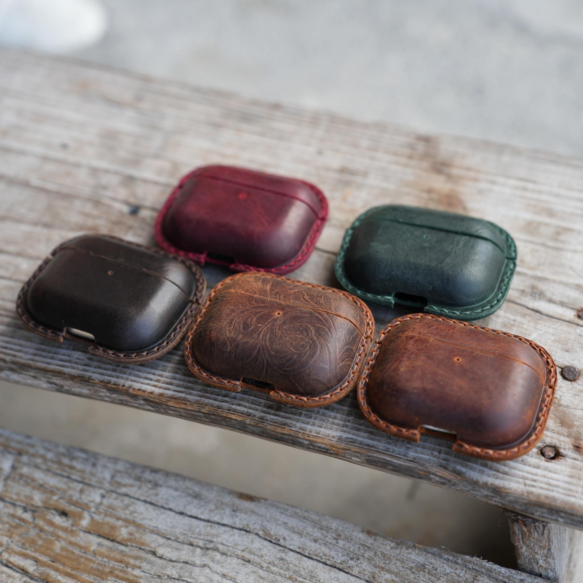 Genuine Vintage  Leather Distressed Leather for Apple Airpods Pro 3 3rd Gen (2025) Wireless Charging Earbud   Cover Case MagSafe Compatible