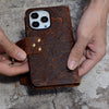 JJNUSA Genuine leather Vintage Wallet for Iphone 14 pro max / 14 plus  / 14 pro /  14