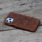 JJNUSA Genuine leather Case for  Iphone 17 pro max /  17 / 14 pro / 14 Full Cover case