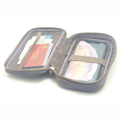 JJNUSA The Best Man Toiletry Bag In Genuine Leather Gray Canvas Groomsman  Wedding Gift Toiletry  Zipper wallet bag