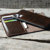 JJNUSA RFID Genuine Leather Distressed Wallet for Iphone 11 Magnetic Detachable Case