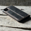 JJNUSA RFID Genuine Leather Distressed Wallet for Iphone 11 Magnetic Detachable Case Dark Brown