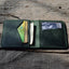 JJNUSA Bifold Wallet, Men's Minimalist Card Holder Distressed Leather Wallet  Green - JJNUSA