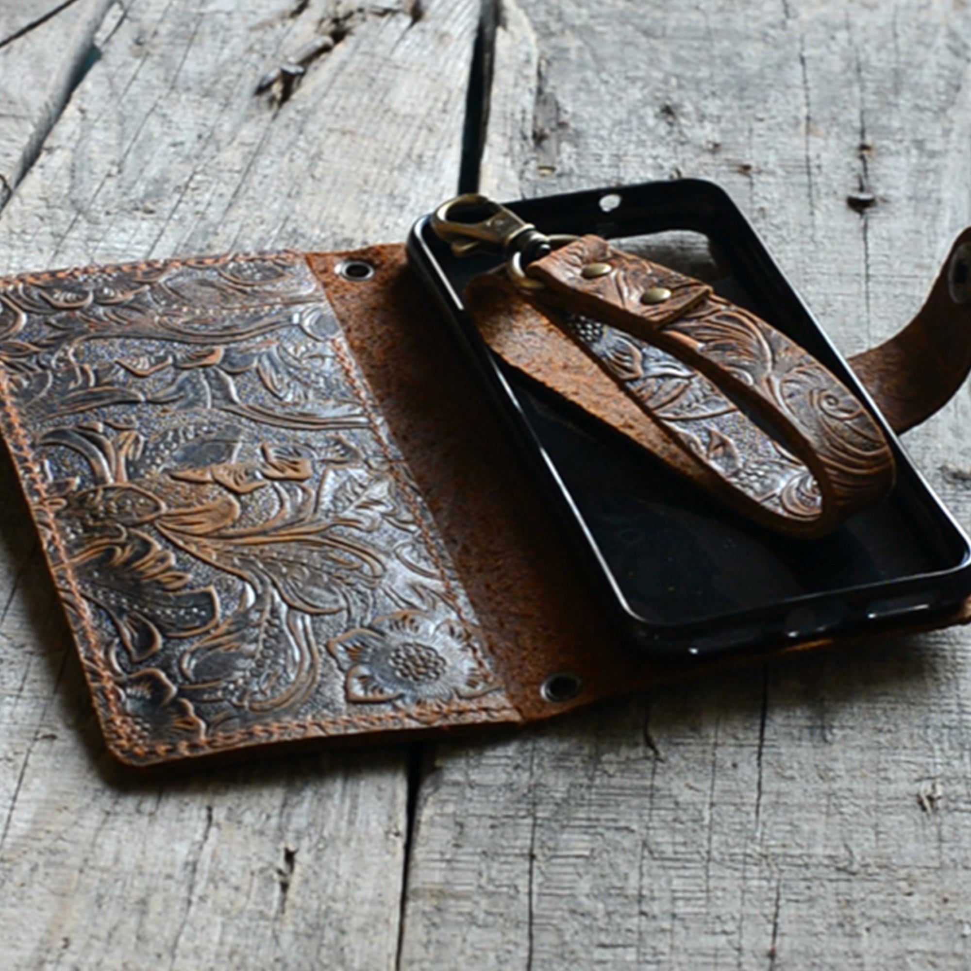 JJNUSA  Genuine Leather Distressed Wallet for Google Pixel 4 XL / 4  Wallet Case  Brown