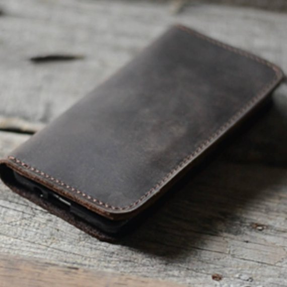 JJNUSA  Genuine Leather Distressed Wallet for One Plus 8t Case