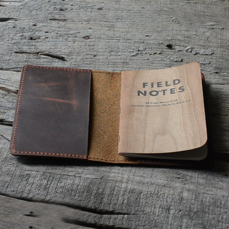 Distressed Genuine Leather Travel Journal Field Notes Cover Notebooks for 3.5 x 5.5 Notebook Moleskine Cahie Vintage Refillable Notepad