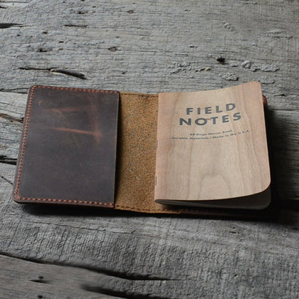Distressed Genuine Leather Travel Journal Field Notes Cover Notebooks for 3.5 x 5.5 Notebook Moleskine Cahie Vintage Refillable Notepad