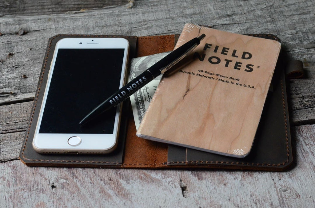 JJNUSA Leather  wallet  travel journal   notebook wallet for  field notes leather moleskine wallet cover - JJNUSA