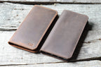 Leather iPhone 6 6s  7 wallet  travel journal wallet leather notebook wallet for pocket size  field notes leather moleskine wallet cover - JJNUSA