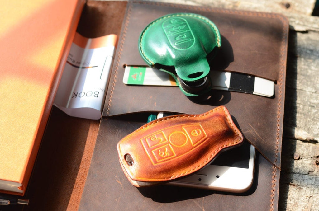 Tablet iPad Mini Leather  and Large Moleskine  Cover,   Moleskine Leather Cover, Leuchtturm 1917 Leather Case, notebook A5 - JJNUSA