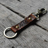 JJNUSA Leather keychain, leather keyring leather key fob key clip  Leather Men's Simple  ClipKeychain Leather  for Gifts