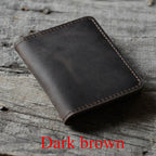 JJNUSA Leather Journal Cover for Field Notes Moleskine Cahier Notebook   size 3.5" x 5.5" Vintage Refillable Notepad Dark Brown - JJNUSA