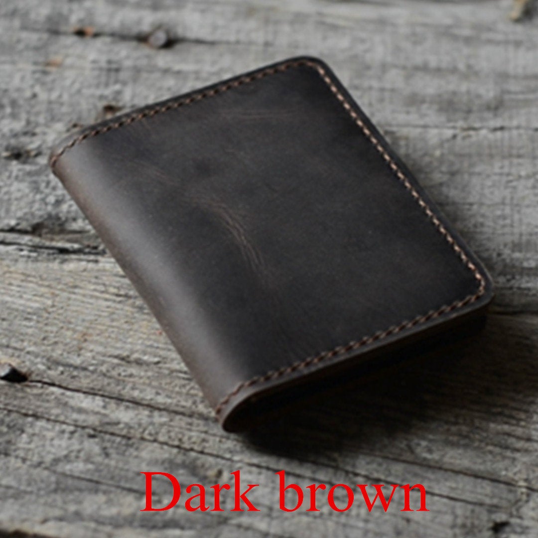 JJNUSA Leather Journal Cover for Field Notes Moleskine Cahier Notebook   size 3.5" x 5.5" Vintage Refillable Notepad Dark Brown - JJNUSA