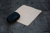 Leather Mouse Pad, Mouse Pad Round Circle, Leather Mouse Mat, Leathet Circle Mouse Pad  , letter  initials black