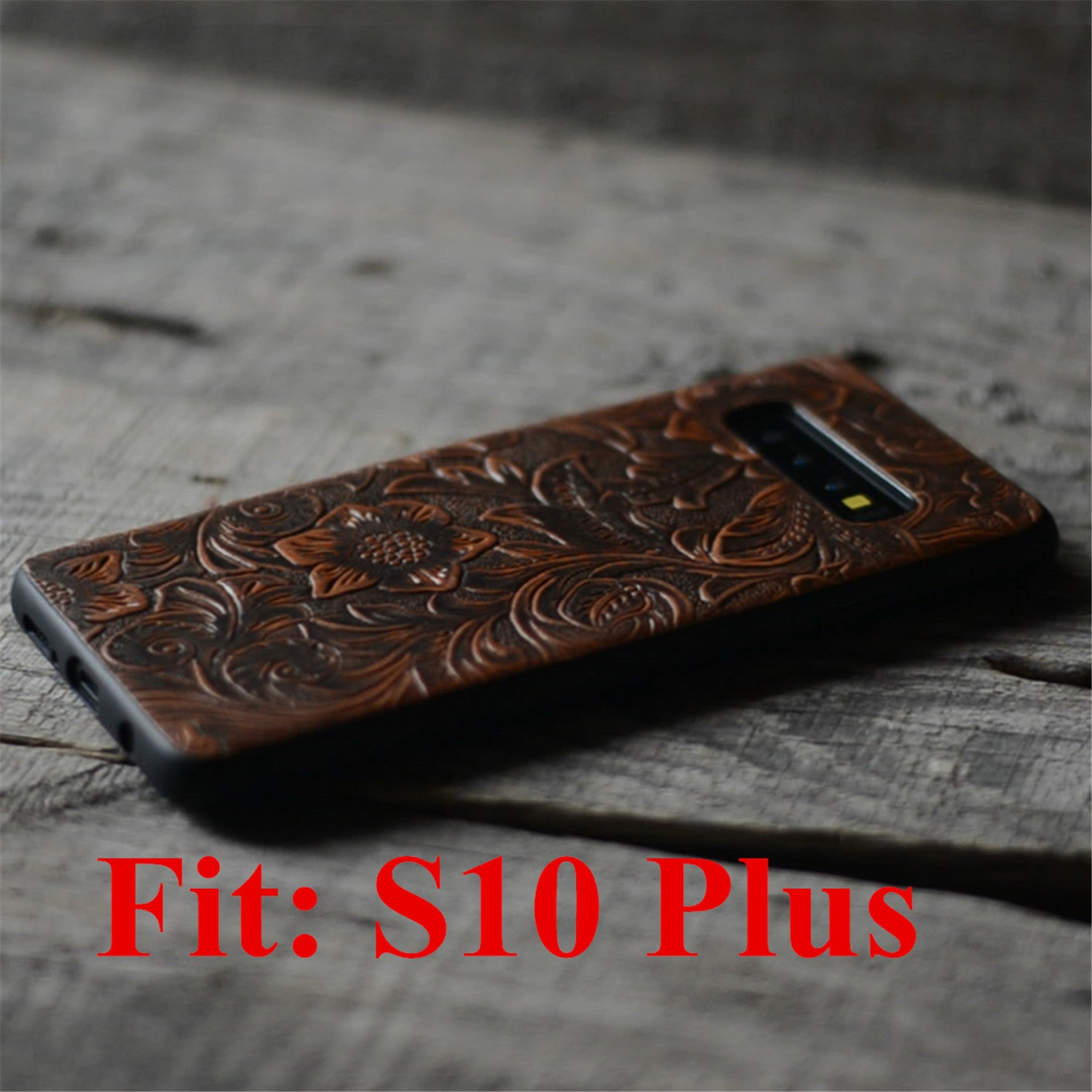 JJNUSA Handmade Leather Case for Samsung Galaxy s10 plus 6.4 inches Back Case - JJNUSA
