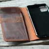 JJNUSA  Genuine Leather Distressed Wallet for Google Pixel 5 5a / Pixel 4a 5G 2020 Case